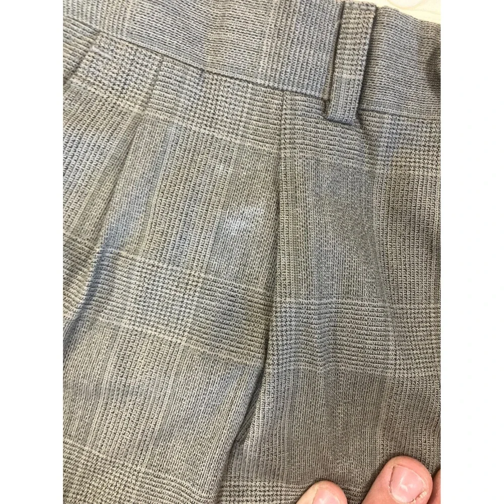 Burberrys Mens Sz-42R Gray Glen Plaid‎ 100% Pure Wool 2 Button Pleated Suit